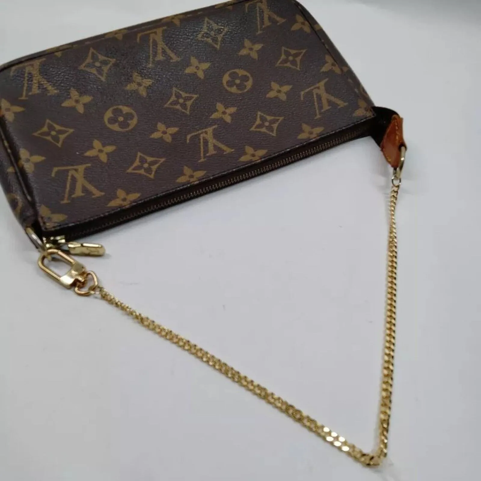 100% Authentic Louis Vuitton Pochette Accessories Monogram Shoulder Bag
