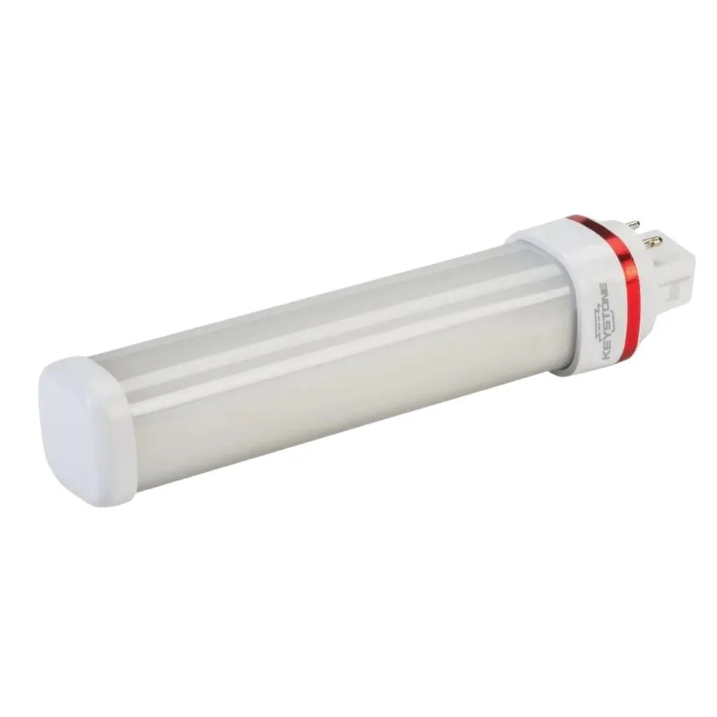 9W LED 4-Pin Compact Lamp - Horizontal Orientation - Ballast Compatible - G24q Base - 5000K - 6-Pack