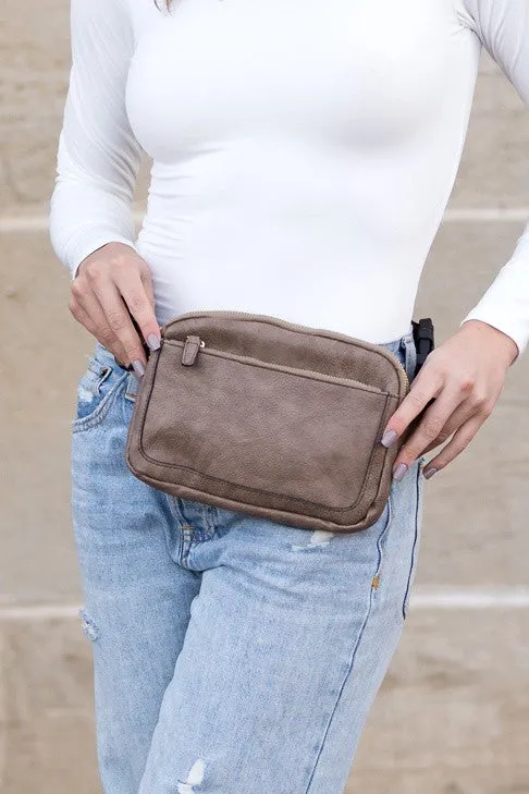 Aili's Corner Presly Vegan Leather Everywhere Sling Belt Bag