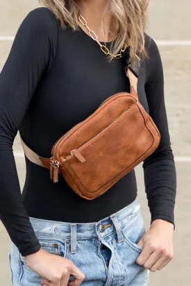 Aili's Corner Presly Vegan Leather Everywhere Sling Belt Bag