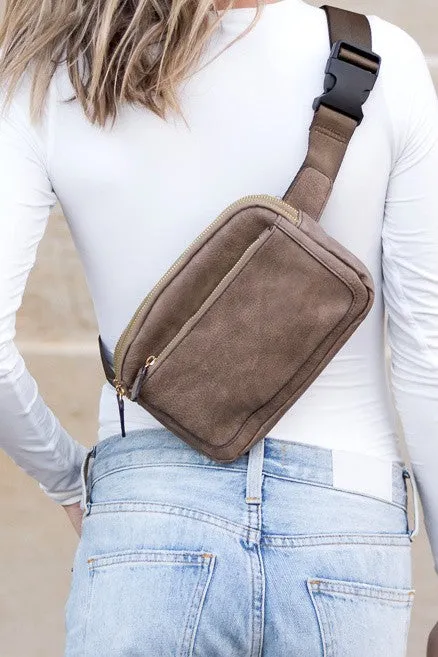 Aili's Corner Presly Vegan Leather Everywhere Sling Belt Bag