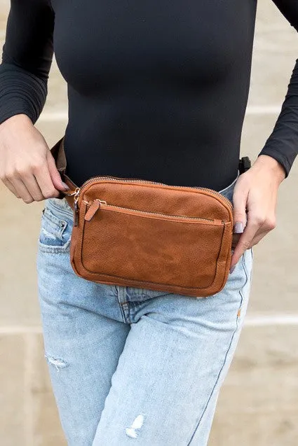 Aili's Corner Presly Vegan Leather Everywhere Sling Belt Bag