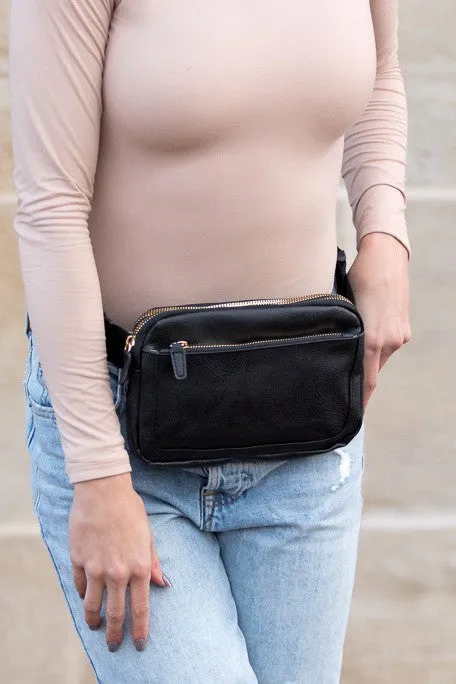 Aili's Corner Presly Vegan Leather Everywhere Sling Belt Bag