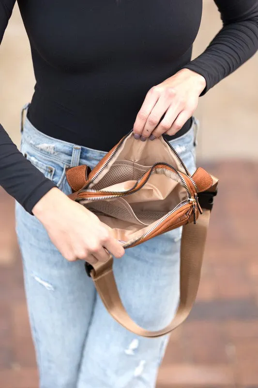 Aili's Corner Presly Vegan Leather Everywhere Sling Belt Bag