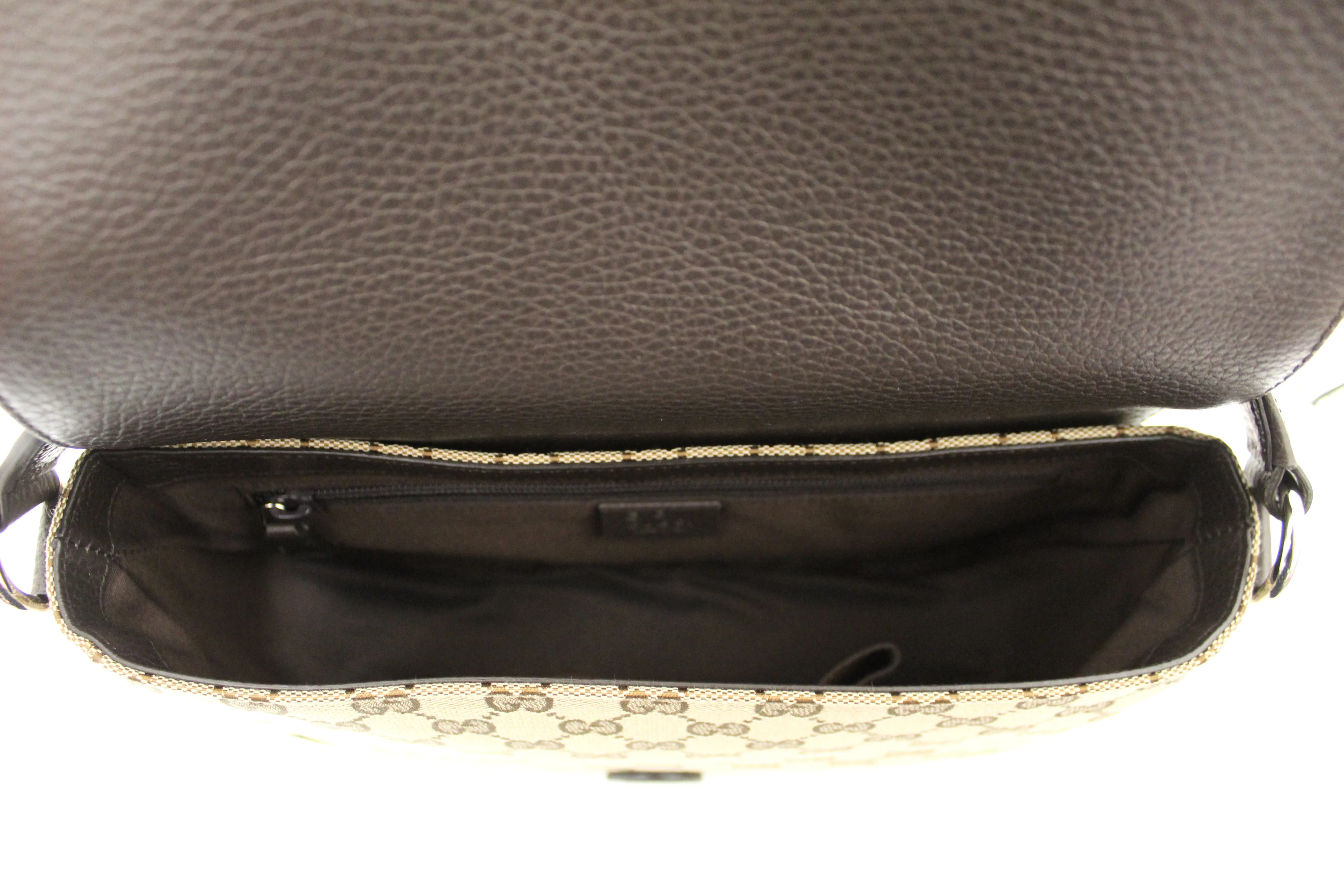Authentic New Gucci Brown GG Medium Canvas Messenger Bag 449172