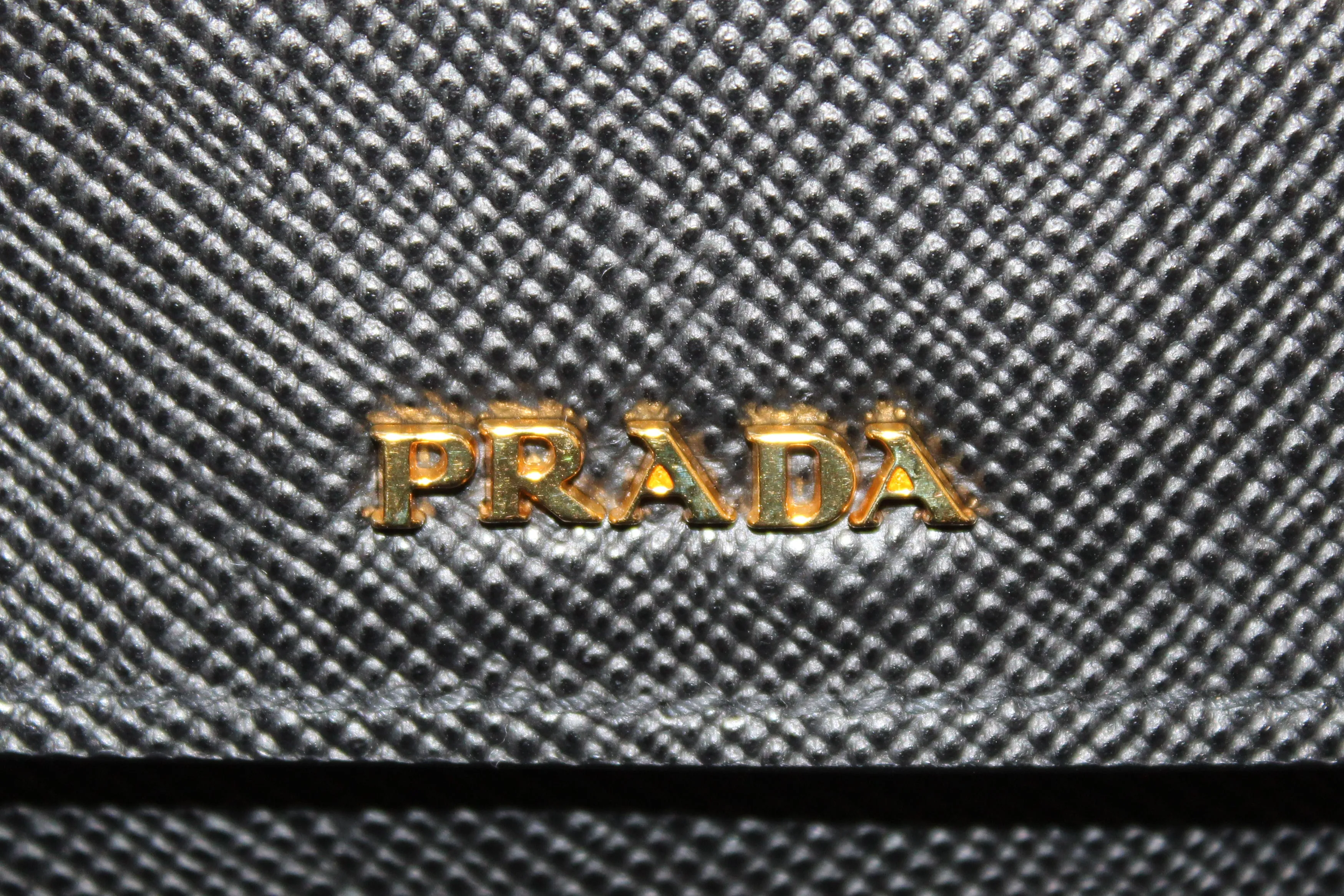 Authentic Prada Black Saffiano Leather Buckle Tote Bag