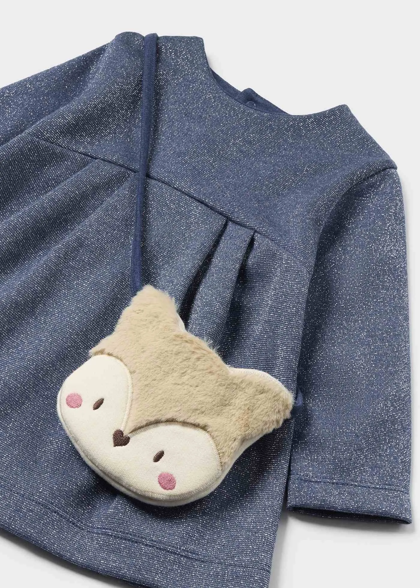 Baby Glitter Dress with Animal Bag - Indigo by Mayoral - FINAL SALE
