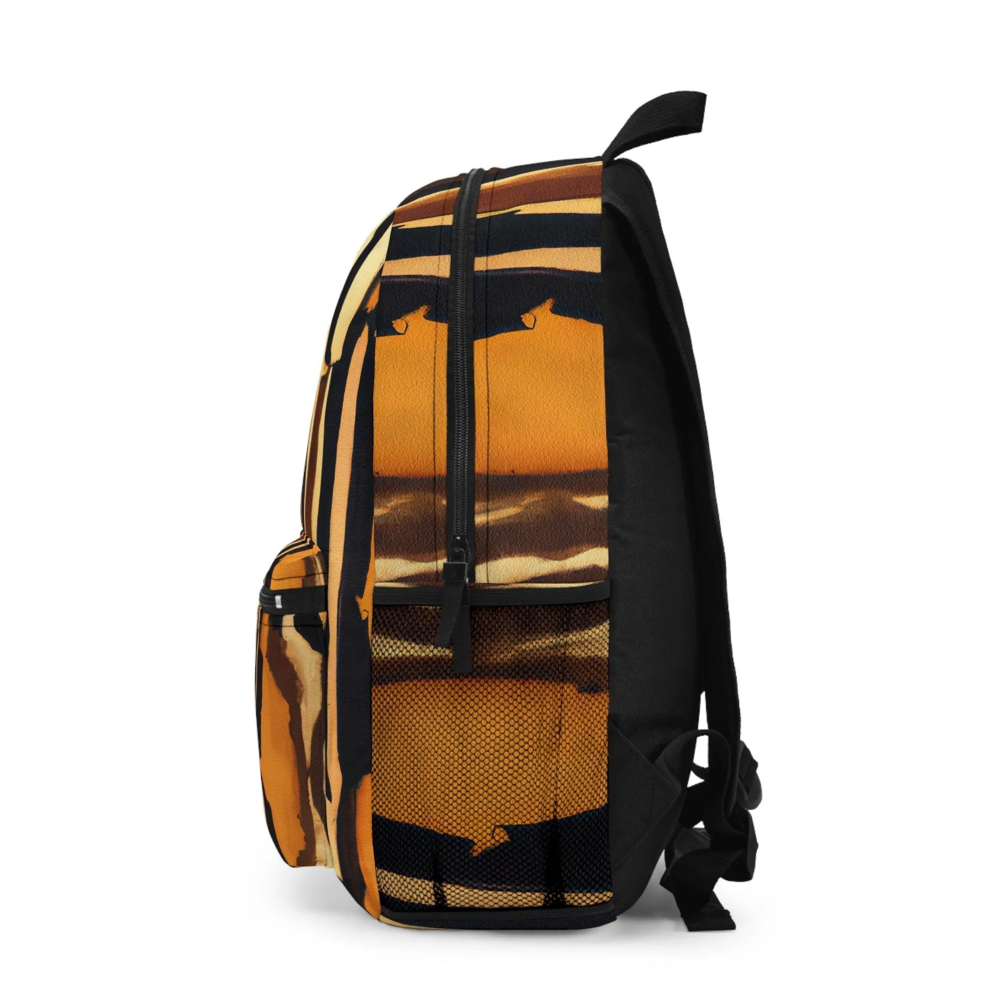 Backpack - Large Water-resistant Bag, Zorse Geometric Print Pattern