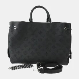Black Calf leather Monogram Mahina Bella Tote Bag