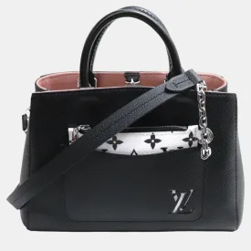 Black Epi Leather Marelle Tote BB Satchel Bag