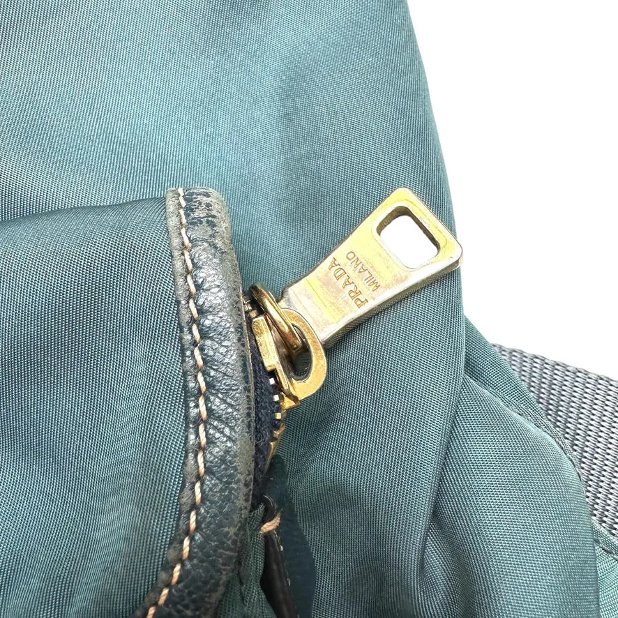 Blue Nylon Backpack