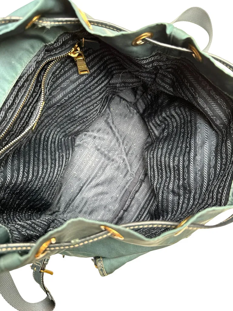 Blue Nylon Backpack