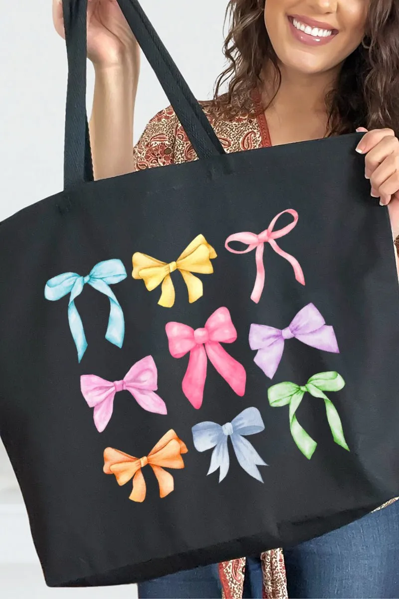 Bright Bowtique Canvas Jumbo Tote