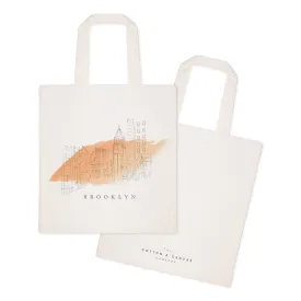 Brooklyn Cityscape Cotton Canvas Tote Bag