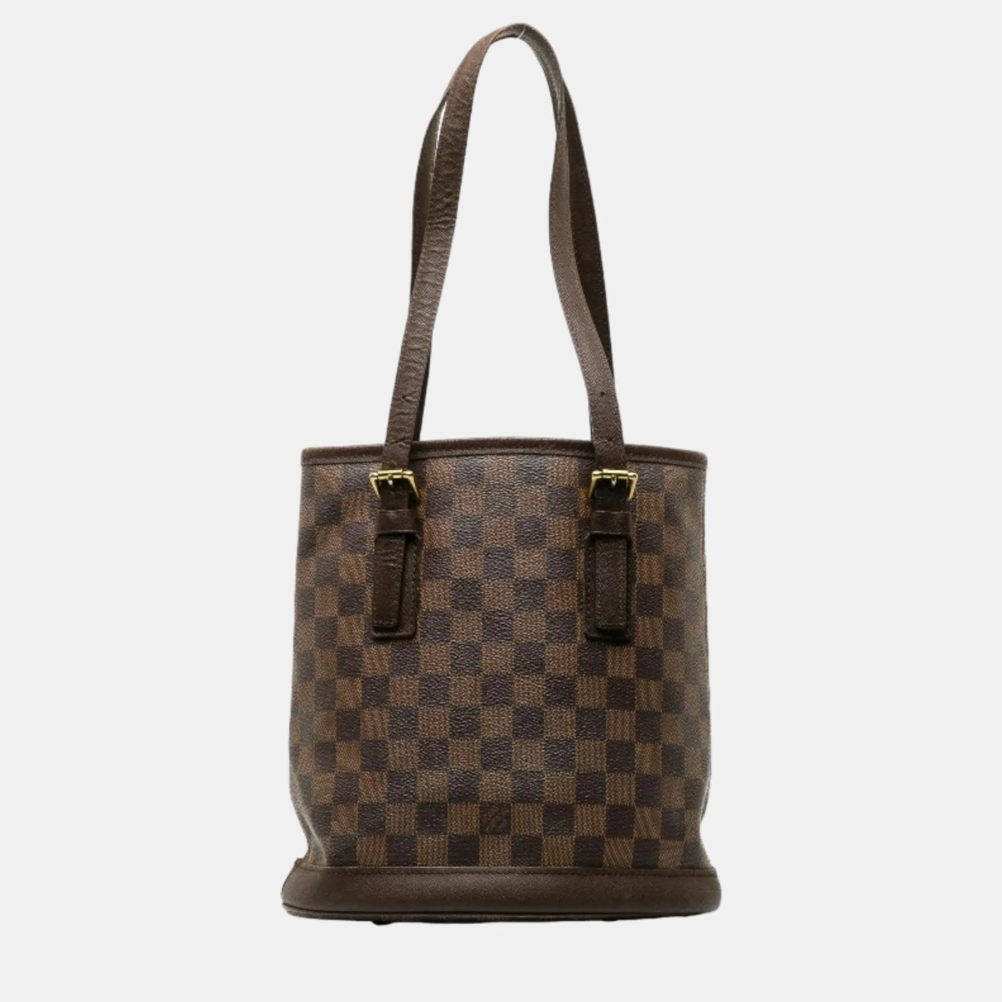 Brown Canvas Damier Ebene Marais Tote Bag