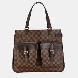 Brown Damier Ebene Canvas Uzes Tote Bag