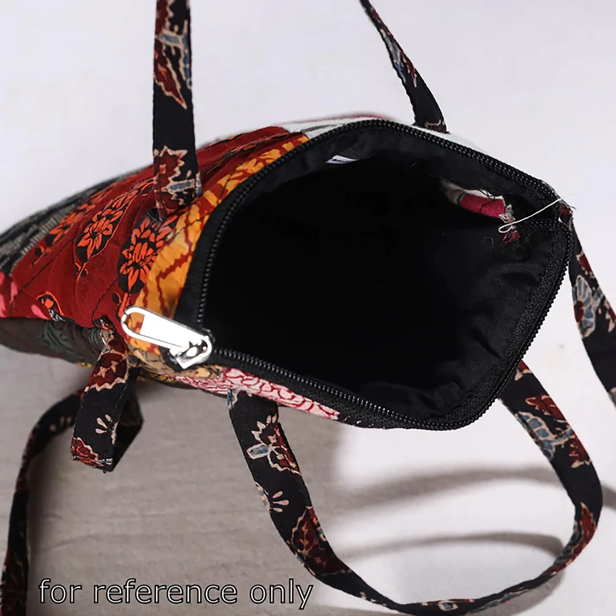 Brown - Handmade Quilted Cotton Sling Bag 24