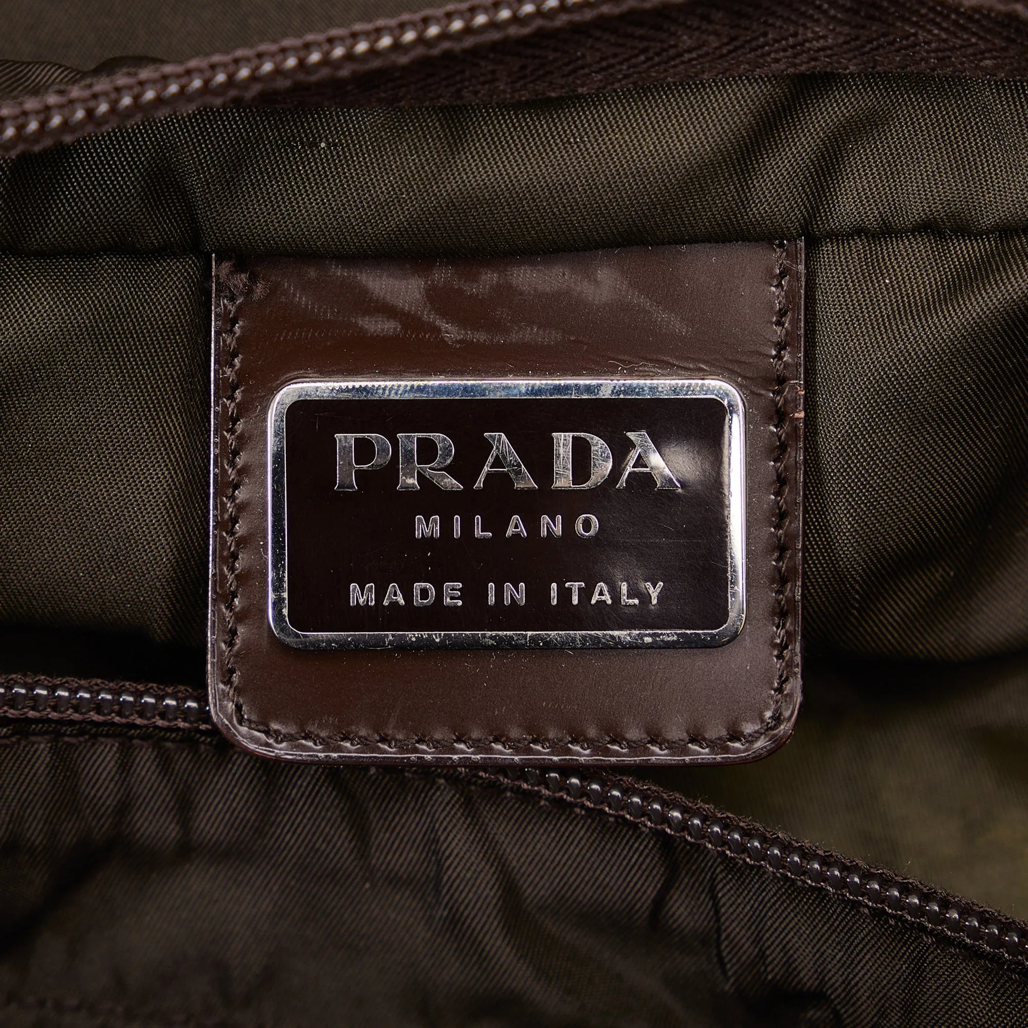Brown Prada Tessuto Tote Bag