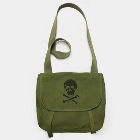 BZEN MAO BAG12-11GR REVOLUTION CANVAS BAG SKULL AIRBRUSH-20OZ-GREEN