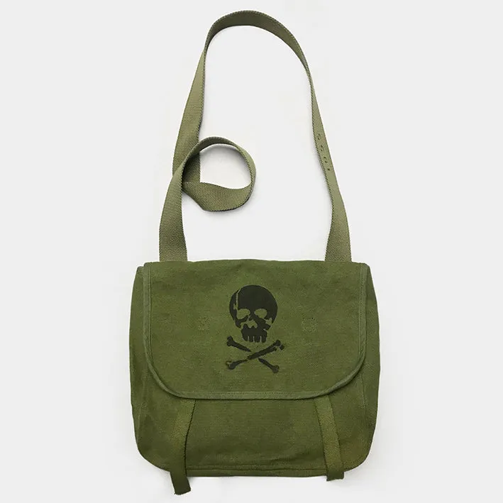 BZEN MAO BAG12-11GR REVOLUTION CANVAS BAG SKULL AIRBRUSH-20OZ-GREEN