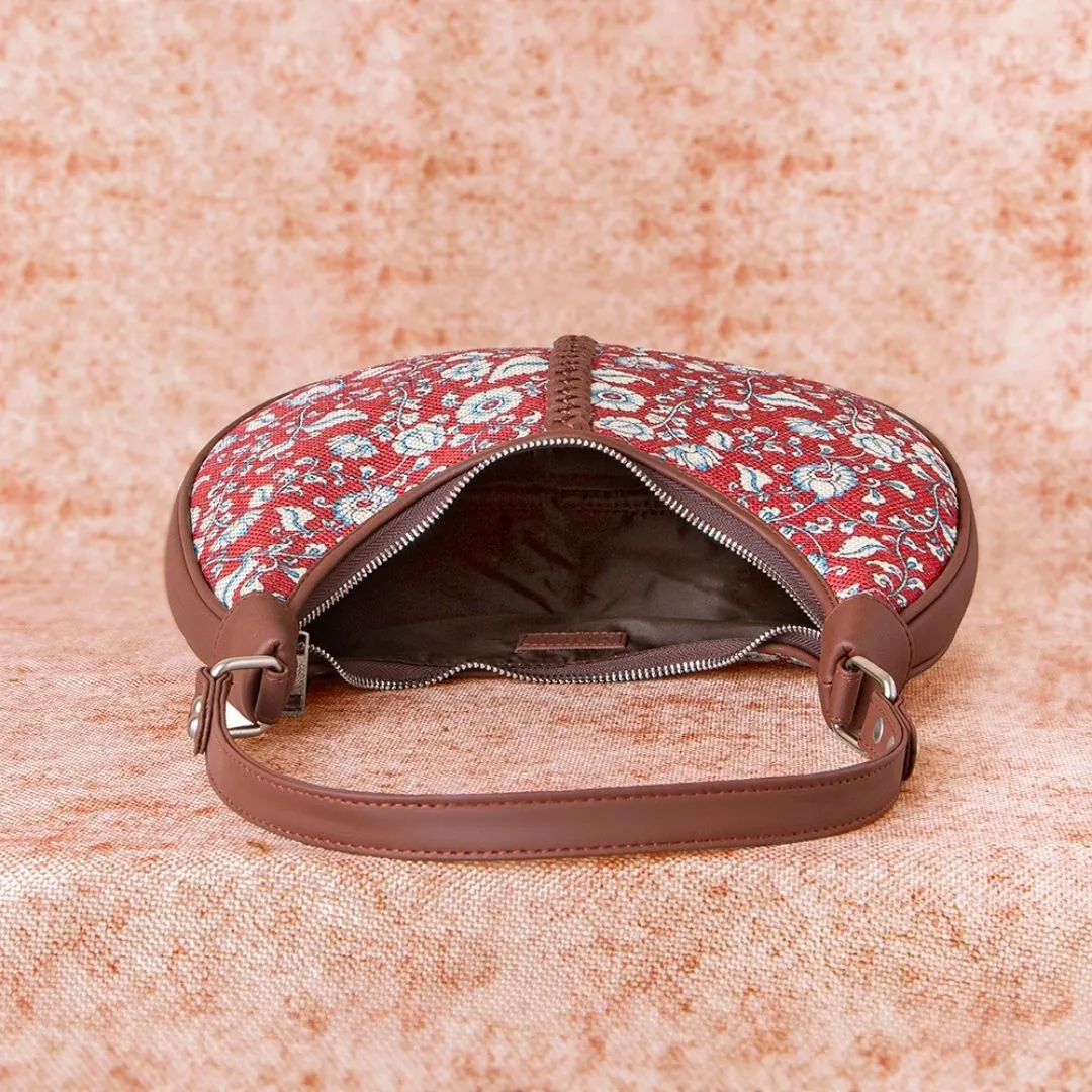 Chittoor Red Kalamkari Hobo Bag