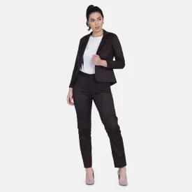 Chocolate Brown Women's Poly Cotton Pant Suit