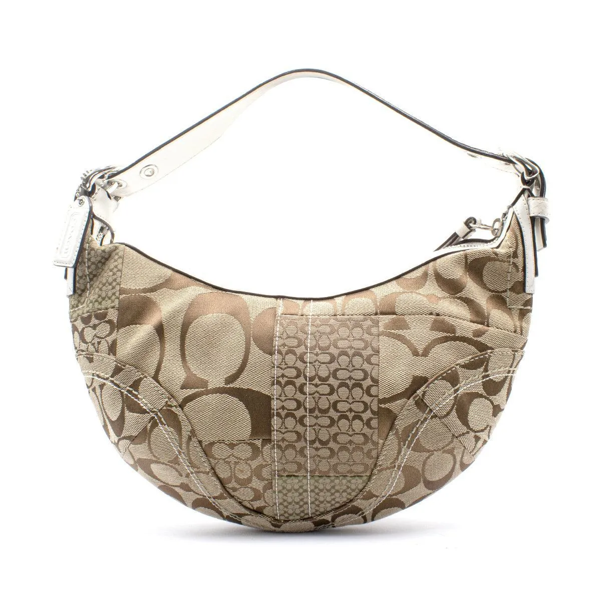 Coach Signature Hobo Bags Canvas Brown Colour For Women