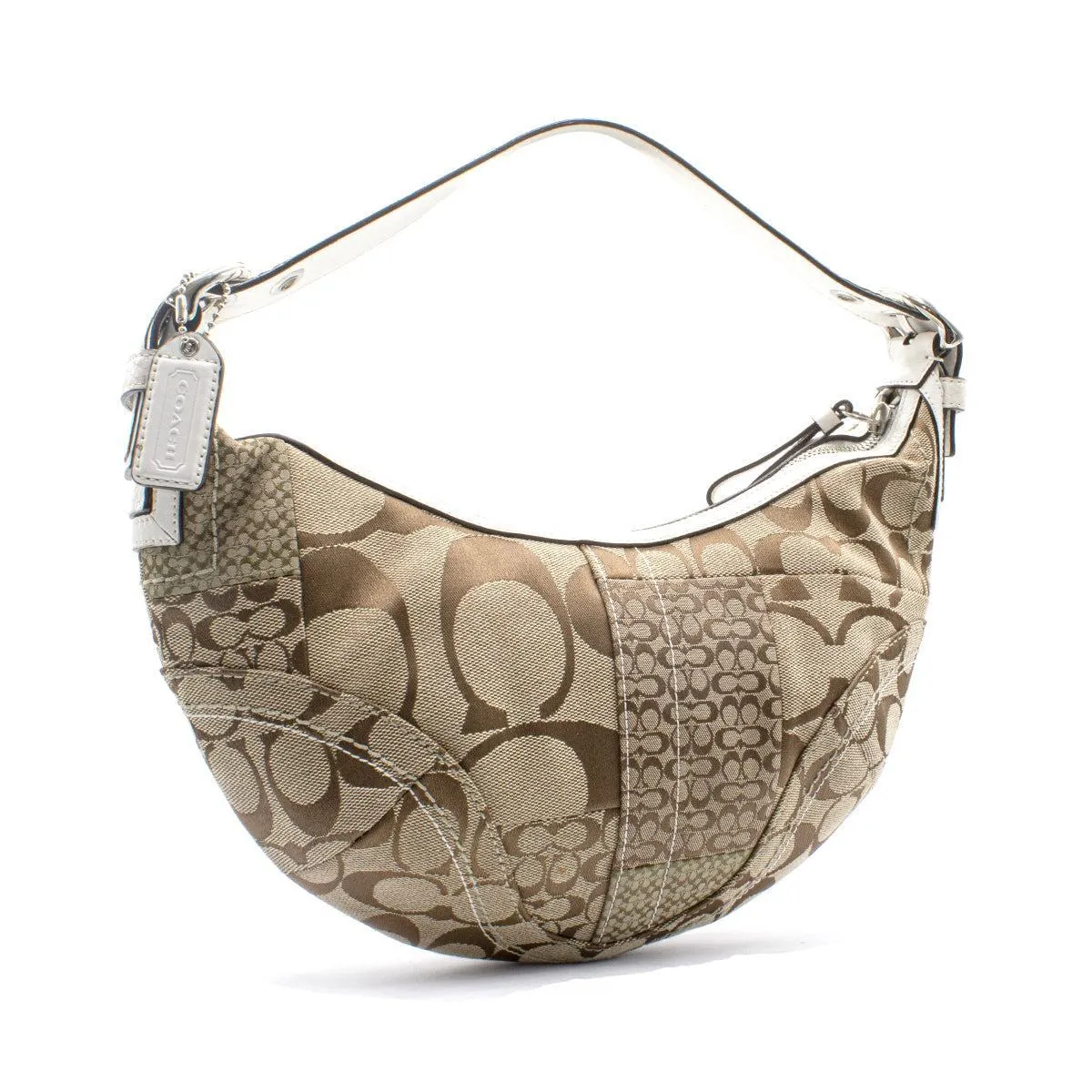 Coach Signature Hobo Bags Canvas Brown Colour For Women