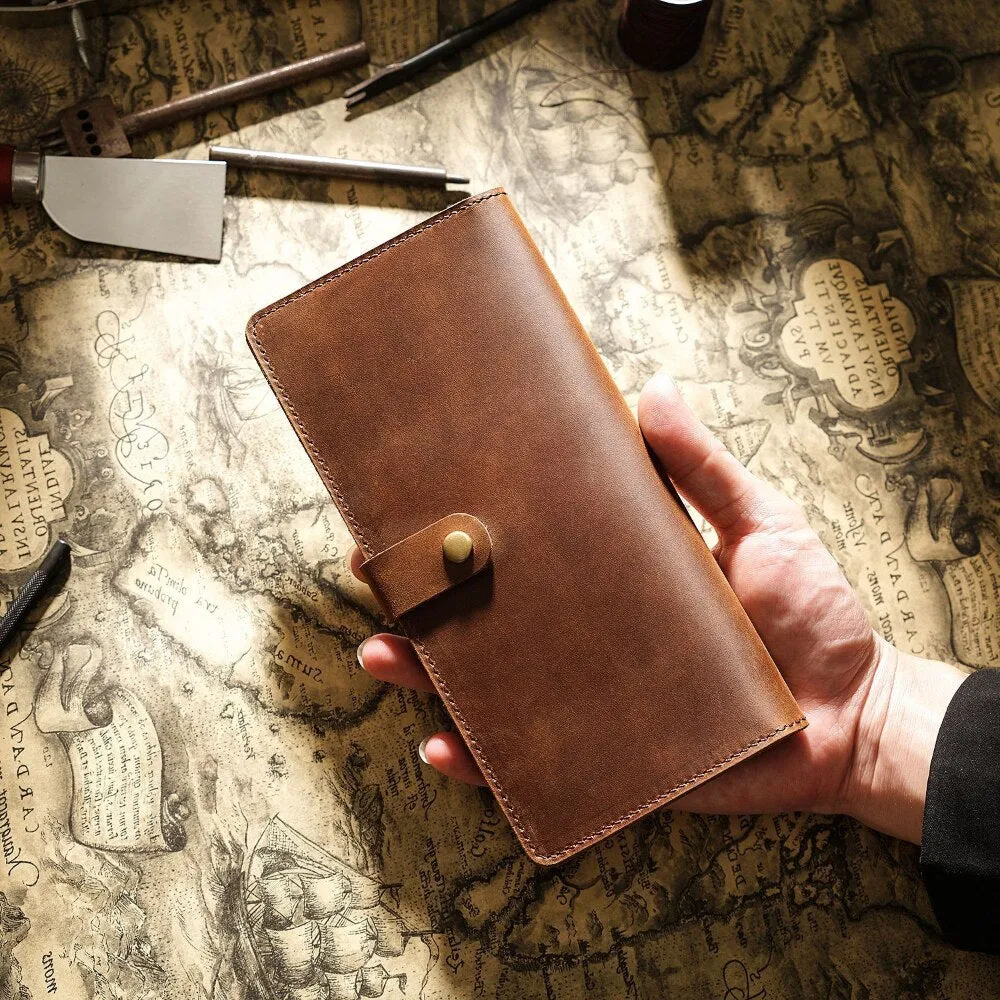 Crazy Horse Cowhide Long Wallet
