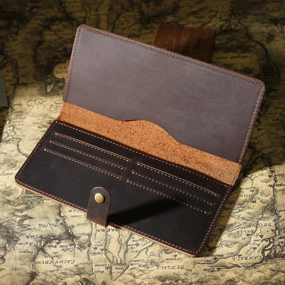 Crazy Horse Cowhide Long Wallet