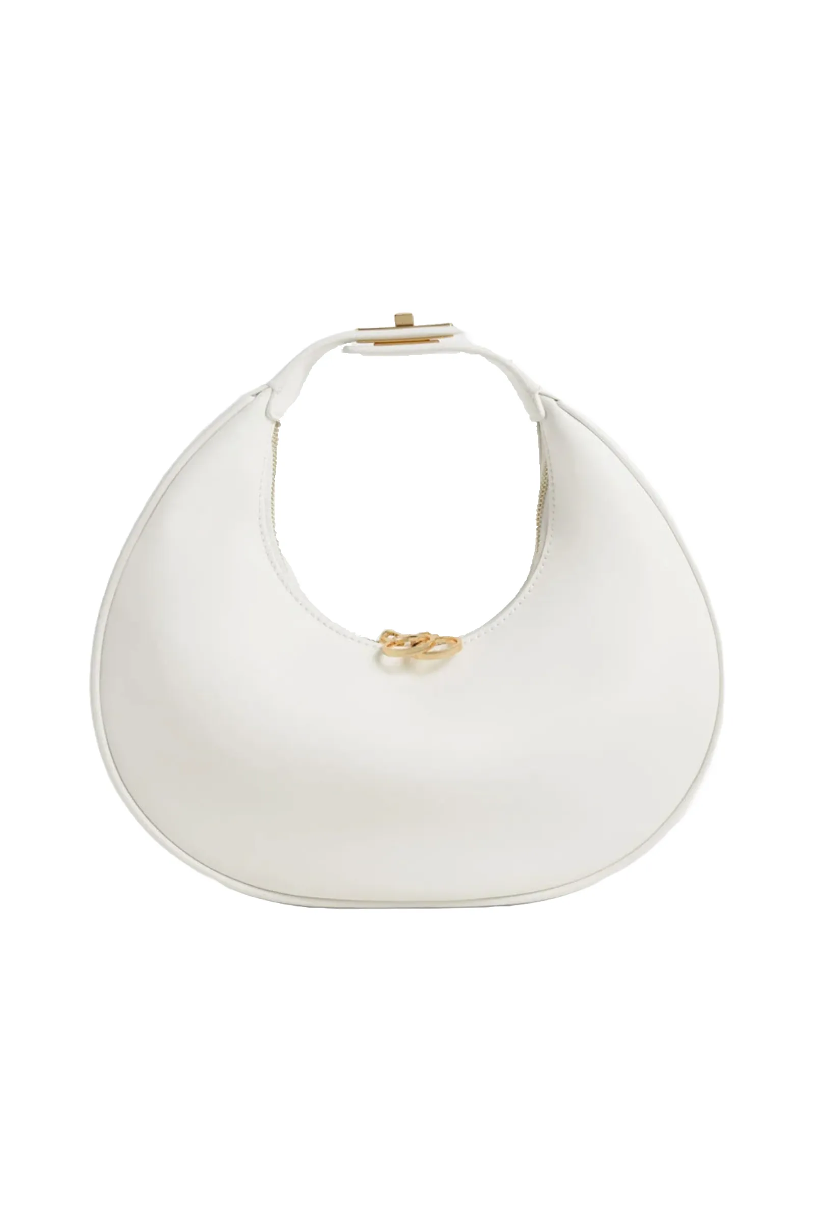 Crescent White Hobo Bag