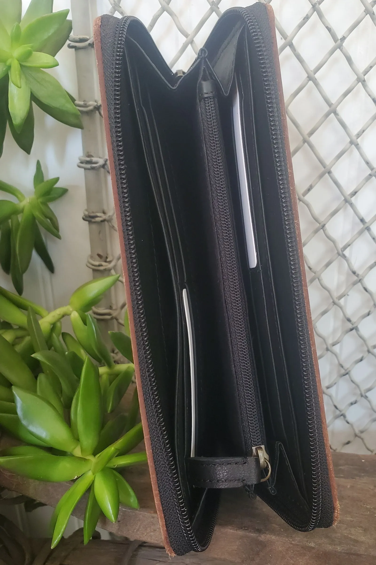 Direction Tooled Leather Wallet