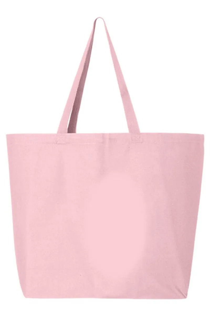Doodle Merry Christmas Boho Canvas Jumbo Tote
