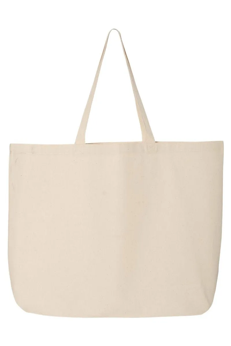 Doodle Merry Christmas Boho Canvas Jumbo Tote