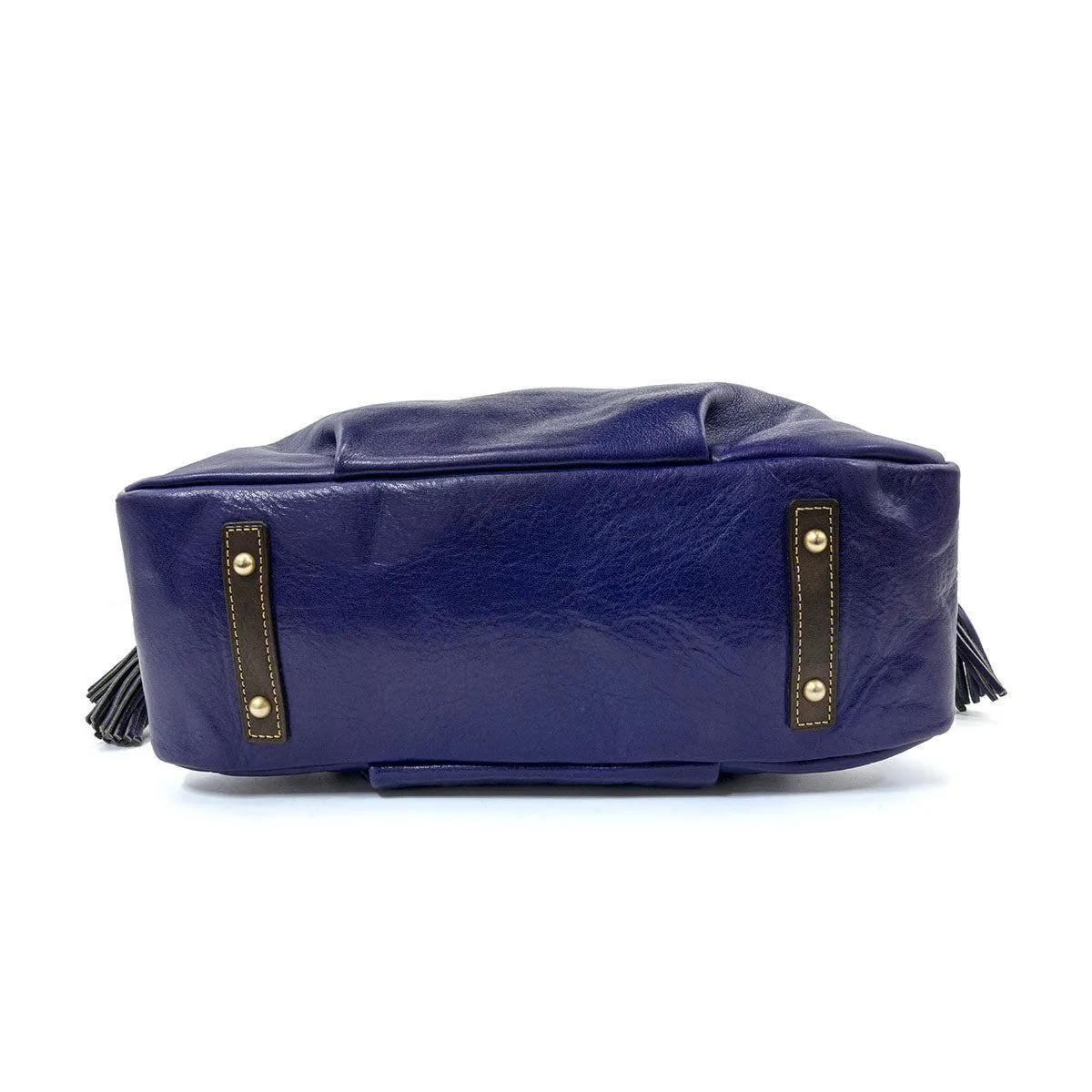 Dooney & Bourke Tassel Hobo Bags Leather Blue Colour For Women