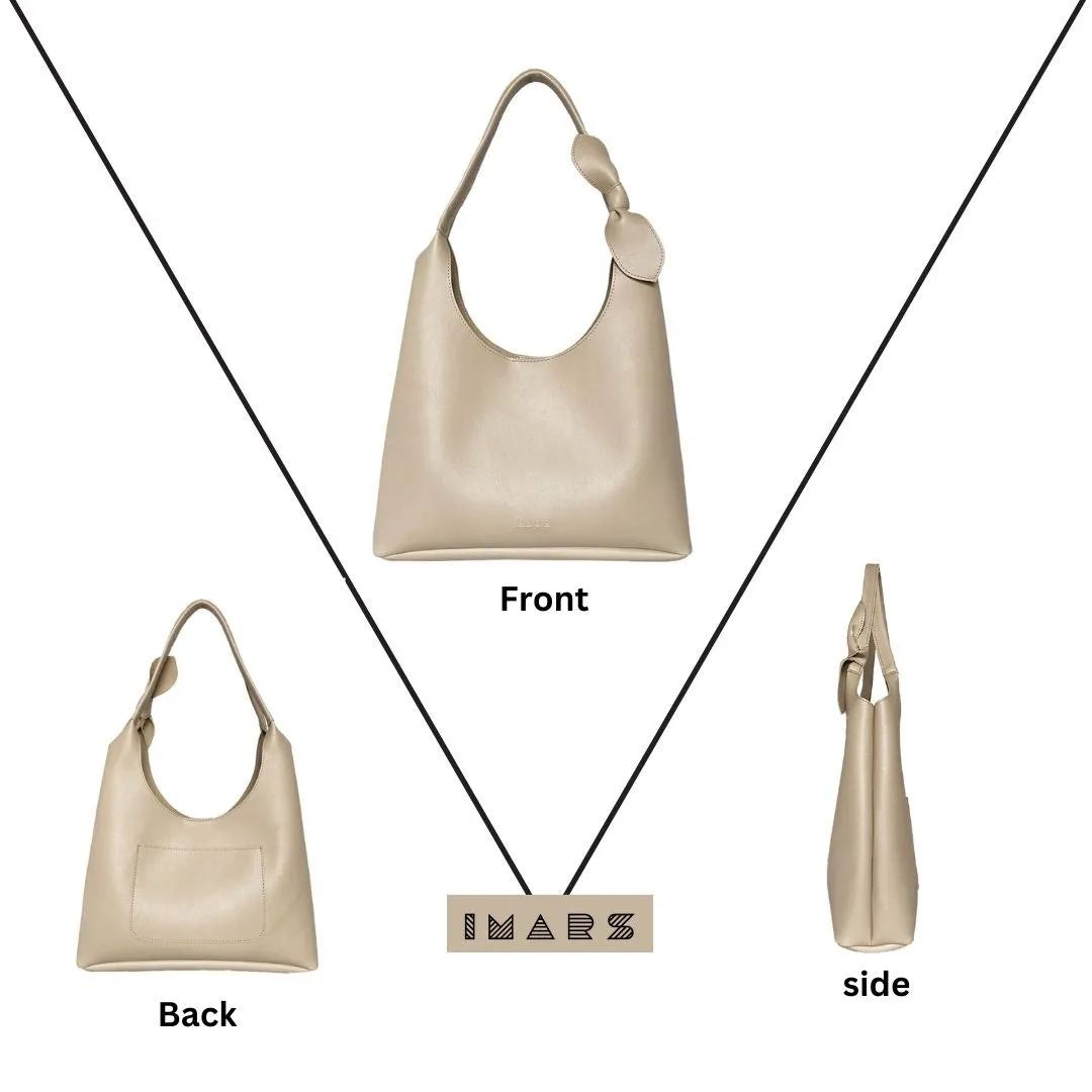 Elegant Shoulder Hobo Beige Bag For Women & Girls