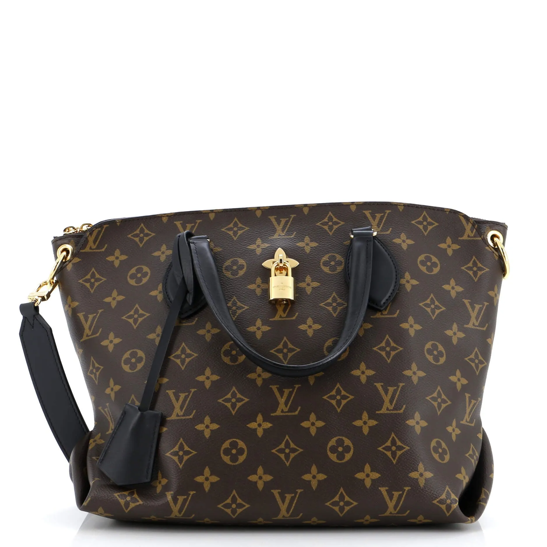 Flower Zipped Tote Monogram Canvas MM