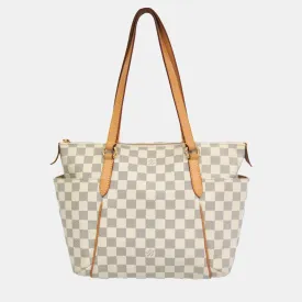 Grey/White Damier Azur Totally PM Tote Bag