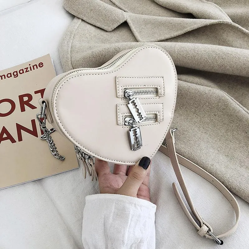Heart Shaped Clutch with Chain Strap