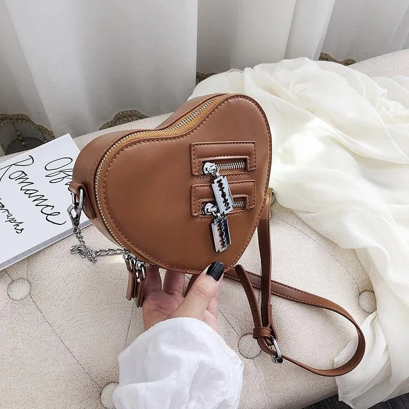 Heart Shaped Clutch with Chain Strap