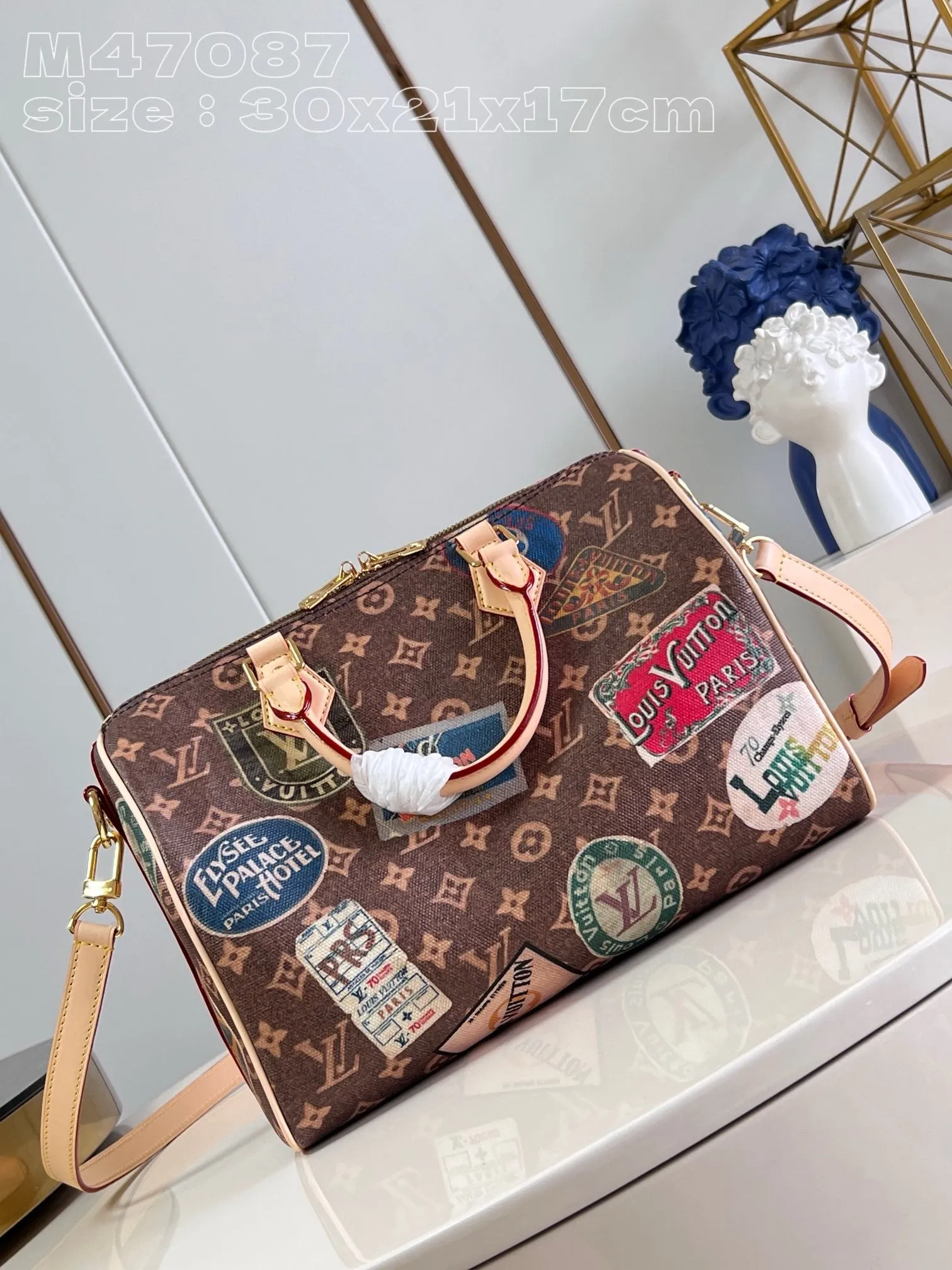 LB1010 Speedy Bandoulière 30 / HIGHEST QUALITY VERSION / 11.8 x 8.3 x 6.7 inches