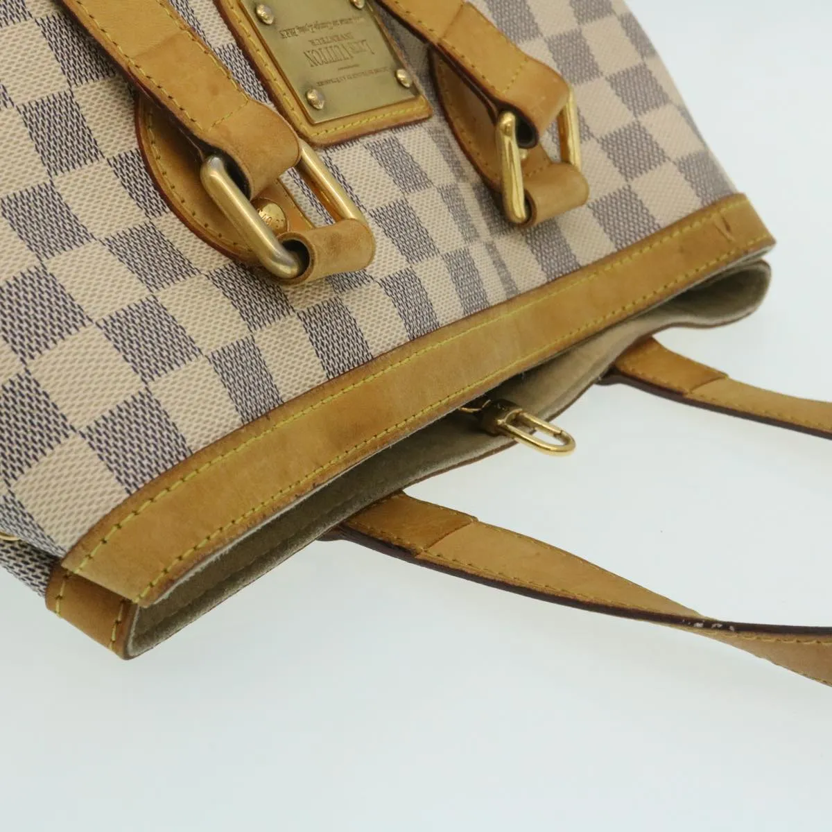 LOUIS VUITTON Damier Azur Hampstead PM Tote Bag N51207 LV Auth yk4018