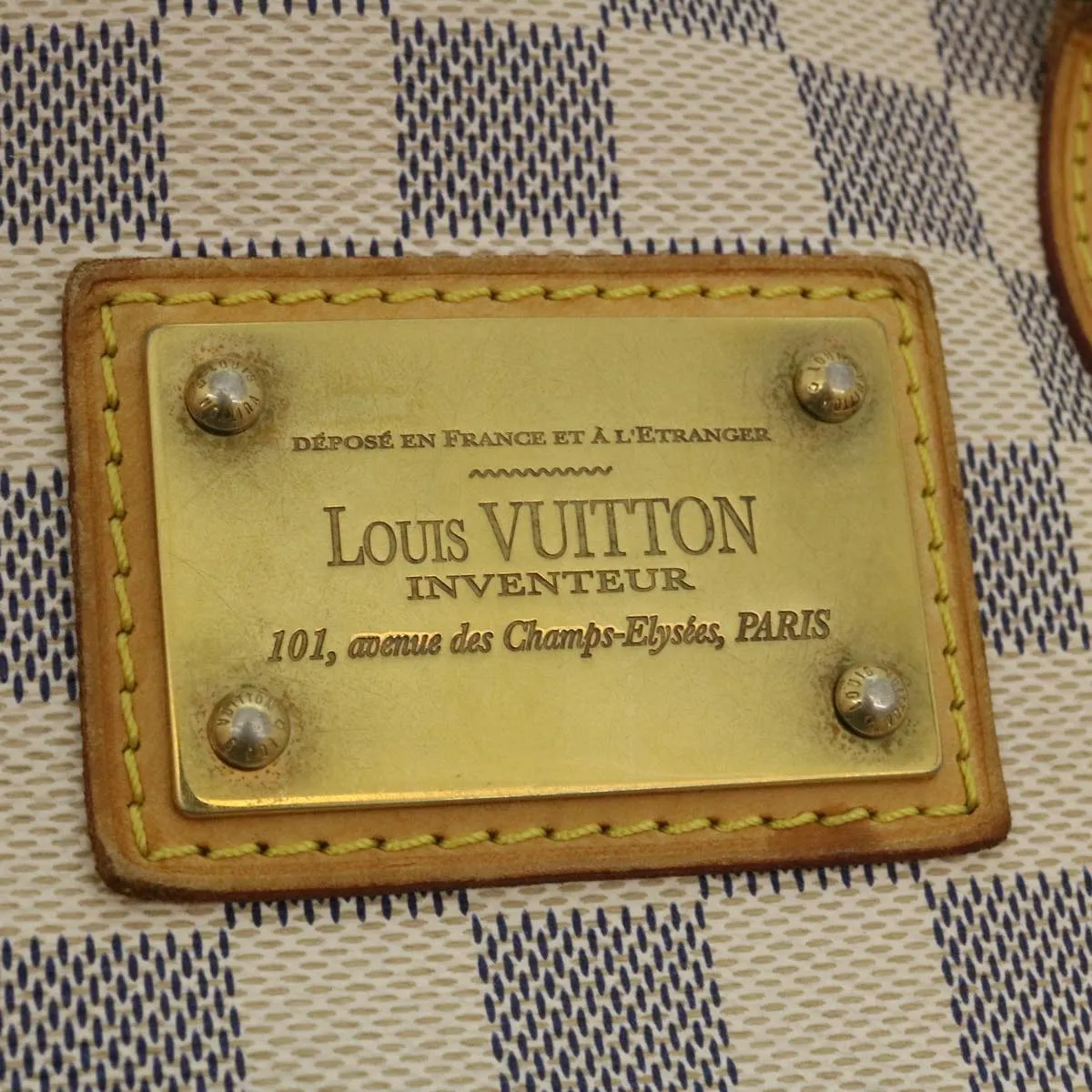 LOUIS VUITTON Damier Azur Hampstead PM Tote Bag N51207 LV Auth yk4018