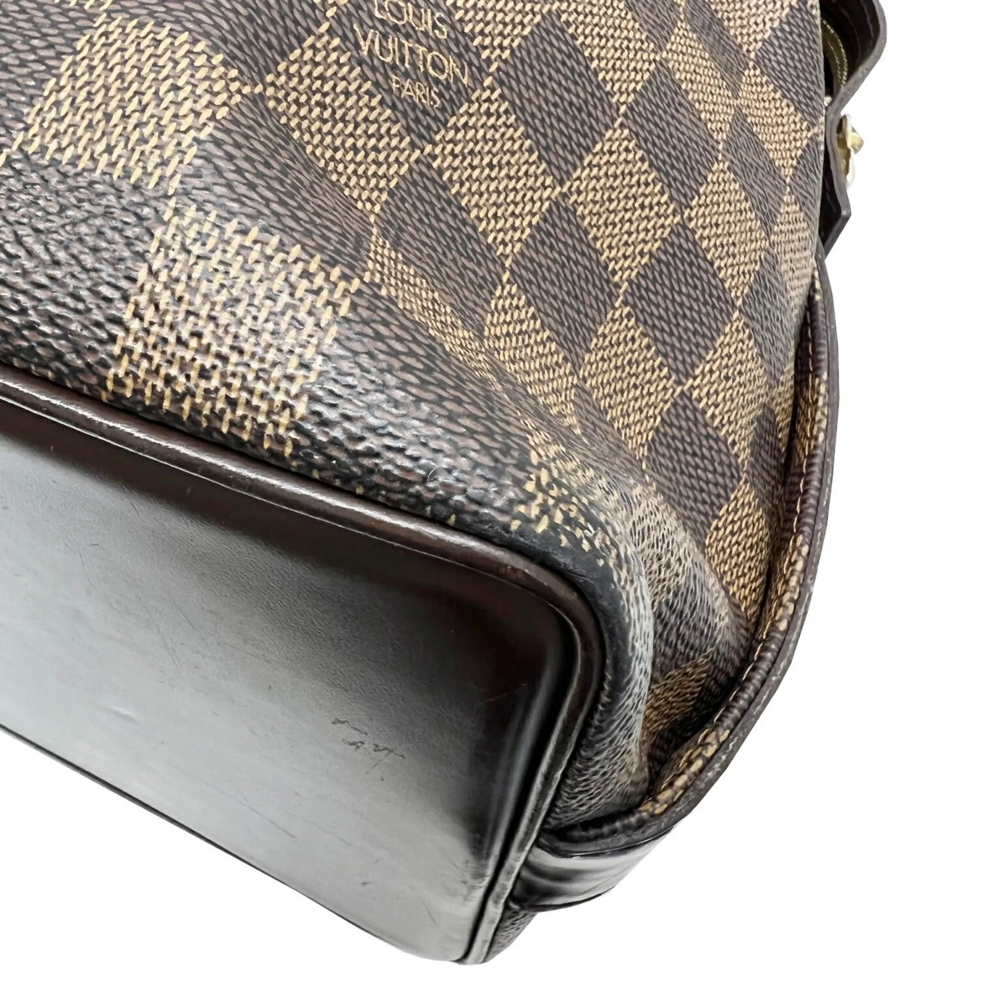Louis Vuitton Damier Chelsea N51119 TH1088 Tote Bag Shoulder PVC Leather Brown Men's Women's