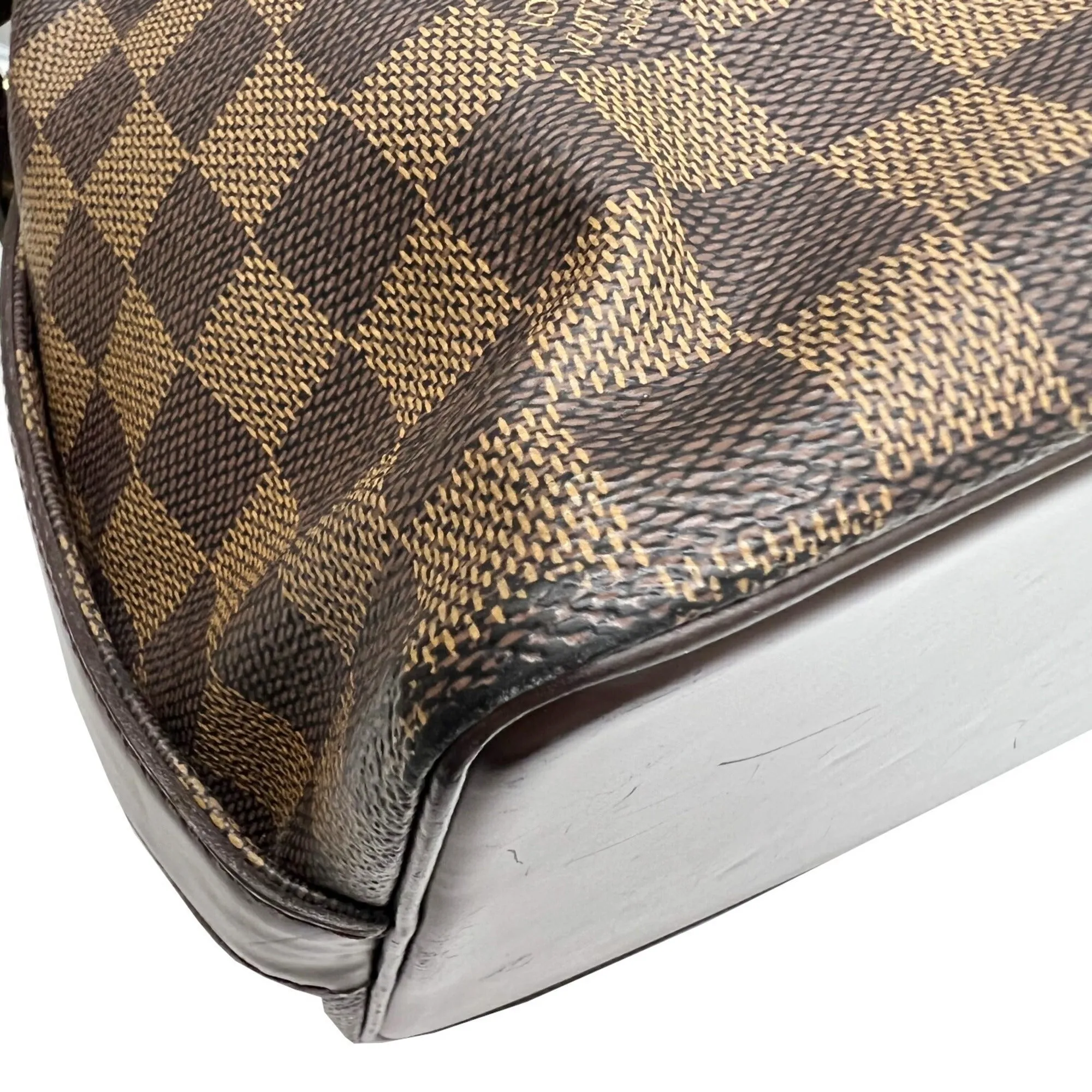Louis Vuitton Damier Chelsea N51119 TH1088 Tote Bag Shoulder PVC Leather Brown Men's Women's