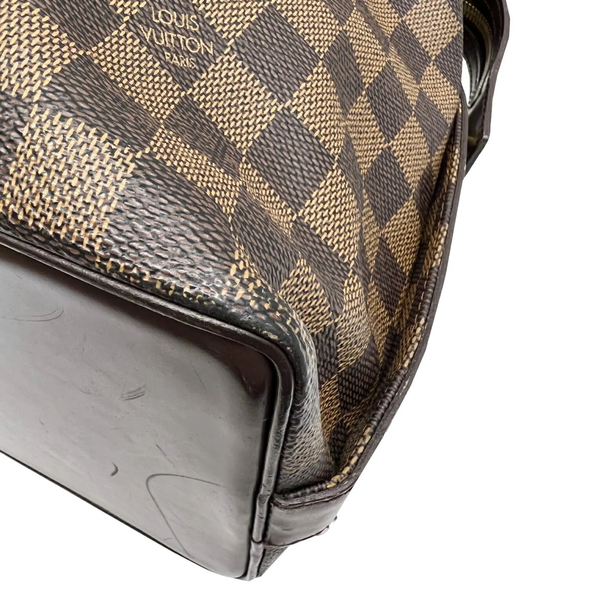 Louis Vuitton Damier Chelsea N51119 TH1088 Tote Bag Shoulder PVC Leather Brown Men's Women's