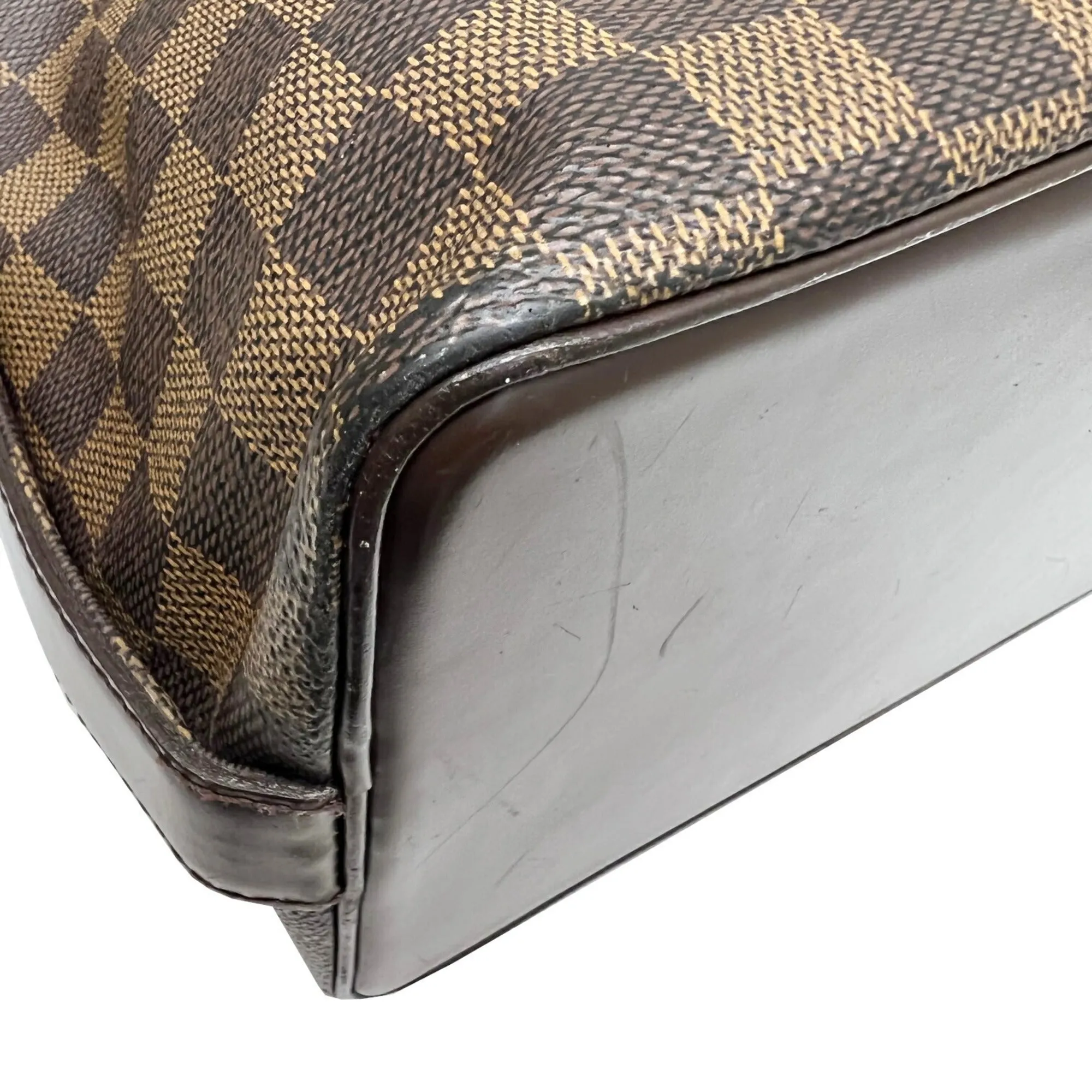 Louis Vuitton Damier Chelsea N51119 TH1088 Tote Bag Shoulder PVC Leather Brown Men's Women's