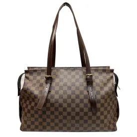 Louis Vuitton Damier Chelsea N51119 TH1088 Tote Bag Shoulder PVC Leather Brown Men's Women's
