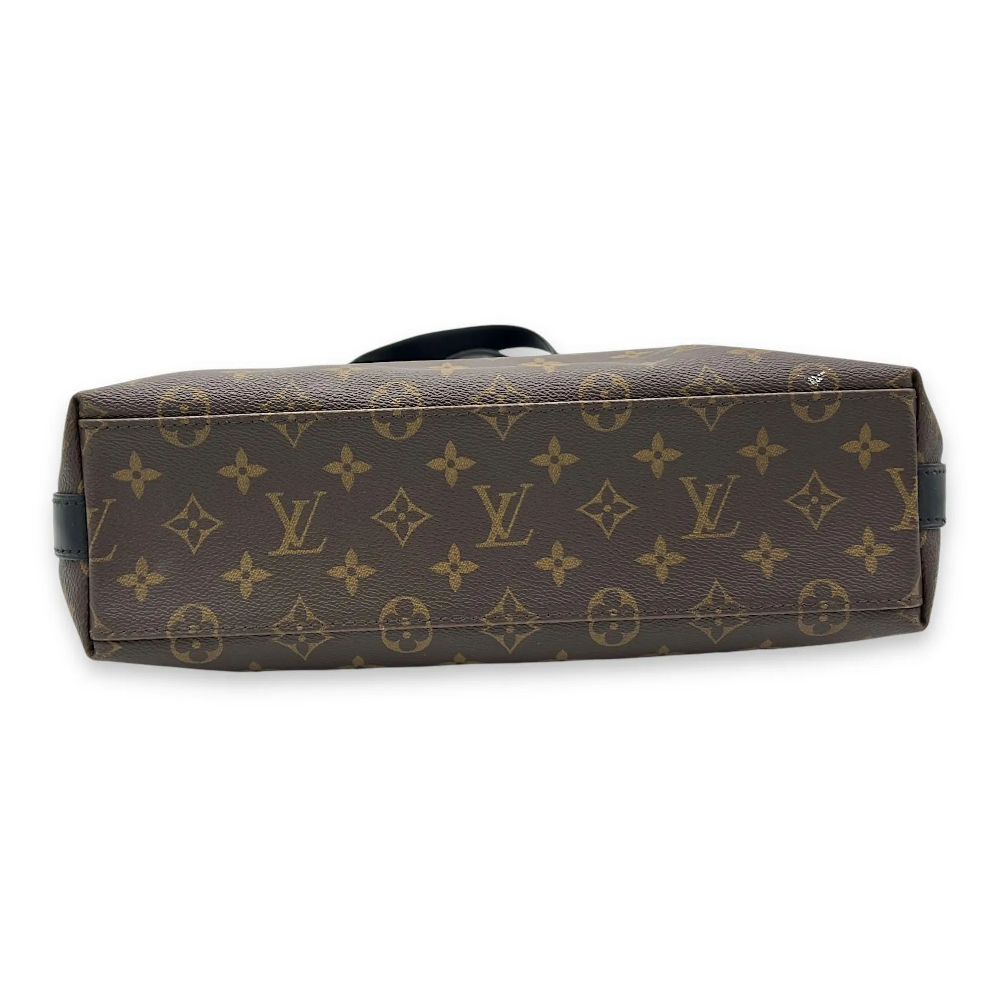 Macassar Davis  Tote Bag Brown in Monogram Coated Canvas, Silver hardware