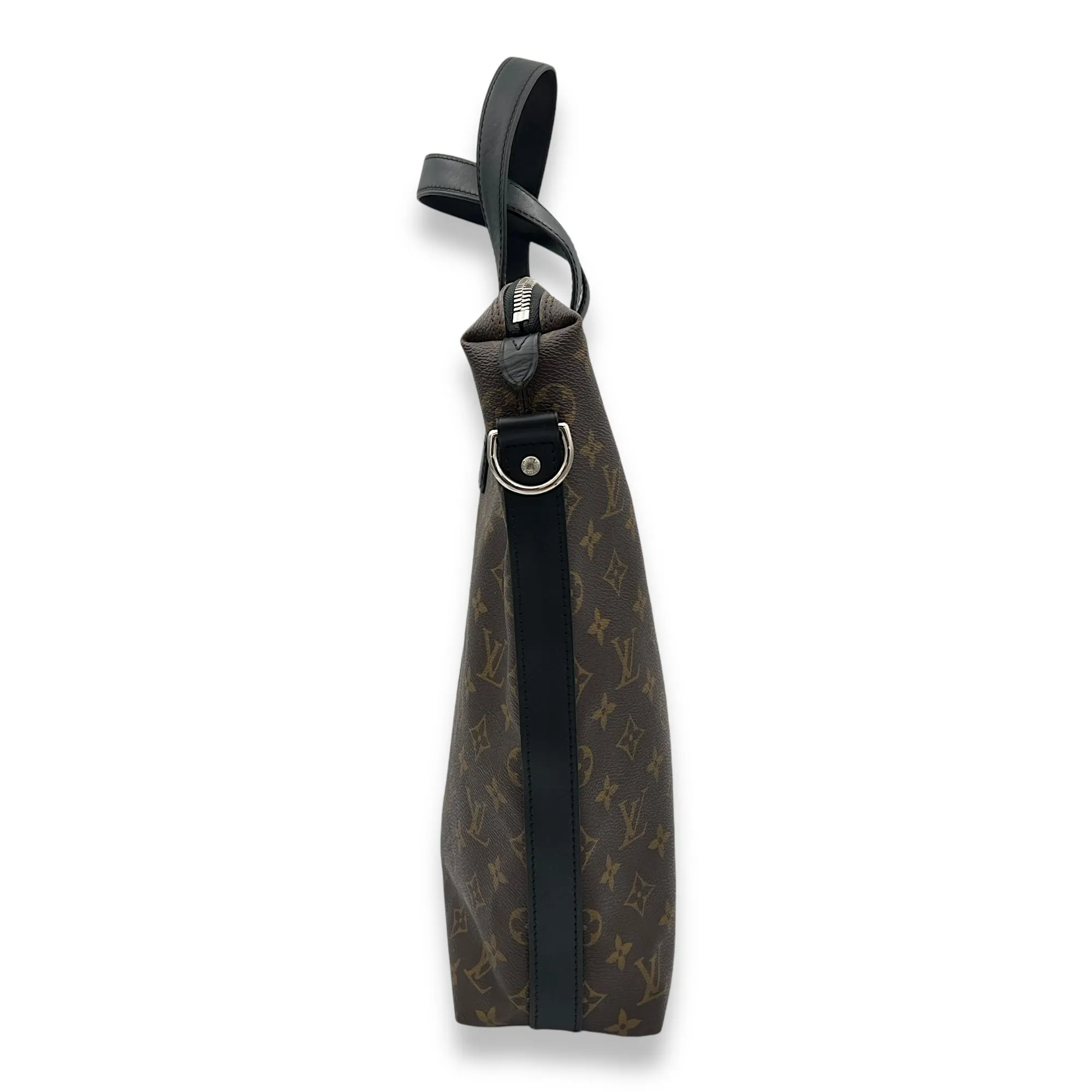 Macassar Davis  Tote Bag Brown in Monogram Coated Canvas, Silver hardware